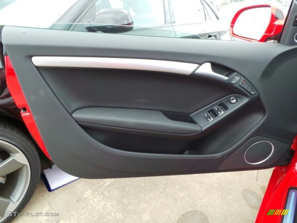 2014 Audi A5 2.0T Cabriolet Black Door Panel Photo #91374901