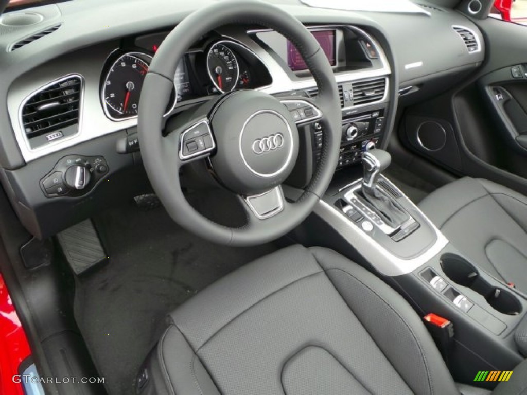 Black Interior 2014 Audi A5 2.0T Cabriolet Photo #91374949