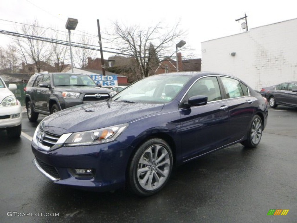 2014 Accord Sport Sedan - Obsidian Blue Pearl / Black photo #1