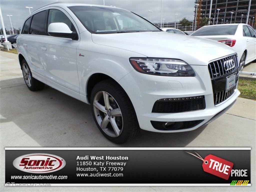 2014 Q7 3.0 TFSI quattro S Line Package - Glacier White Metallic / Cardamom Beige photo #1