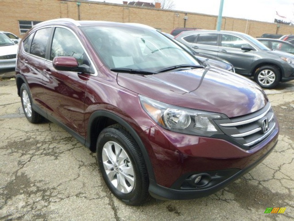 2014 CR-V EX-L AWD - Basque Red Pearl II / Gray photo #6