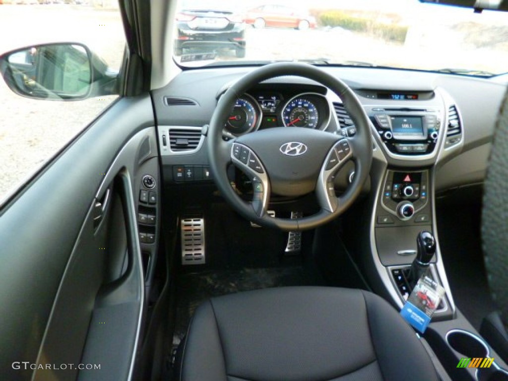 2014 Hyundai Elantra Sport Sedan Black Dashboard Photo #91378246