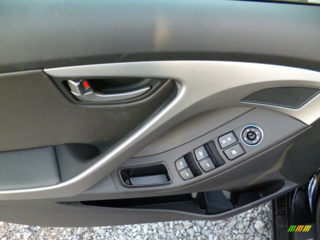 2014 Hyundai Elantra Sport Sedan Black Door Panel Photo #91378303