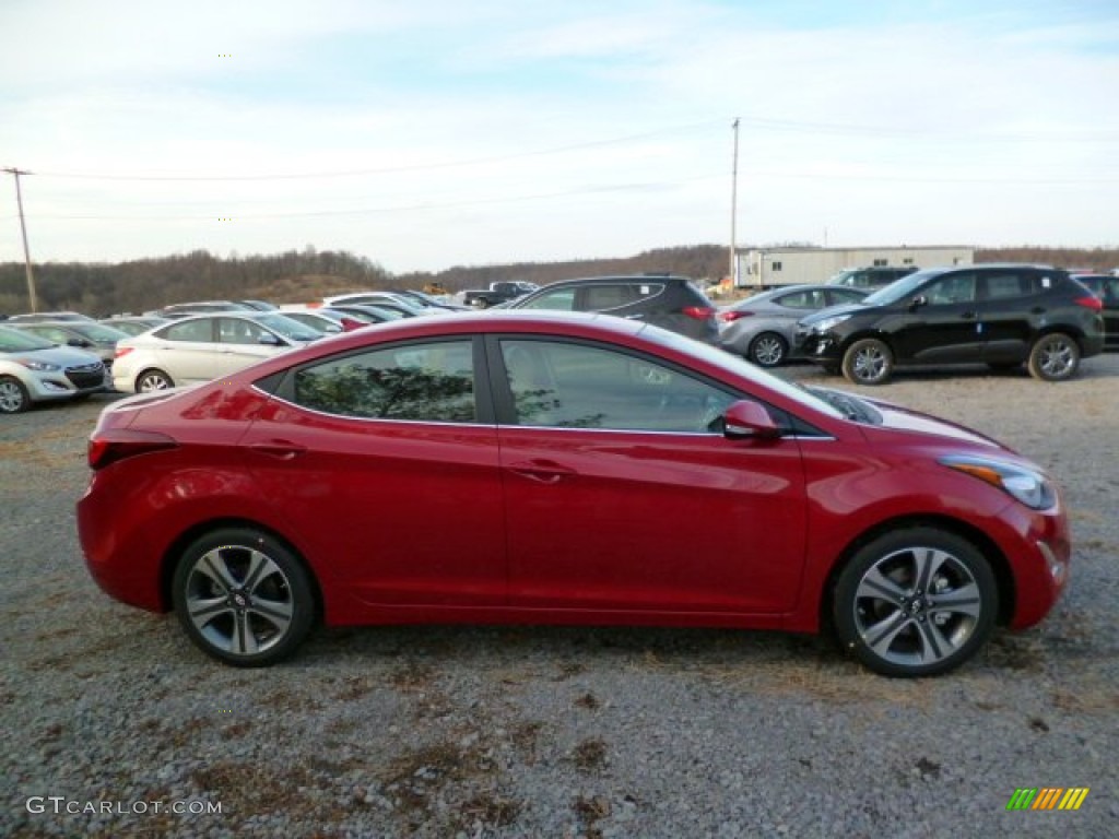 2014 Elantra Sport Sedan - Geranium Red / Beige photo #8