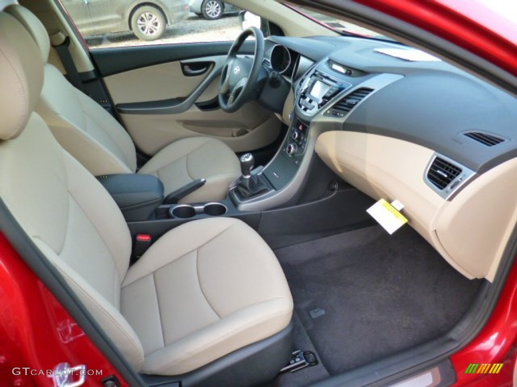 Beige Interior 2014 Hyundai Elantra Sport Sedan Photo #91378567