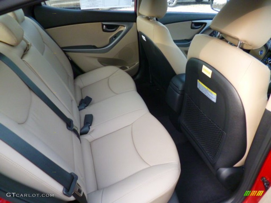 2014 Elantra Sport Sedan - Geranium Red / Beige photo #12