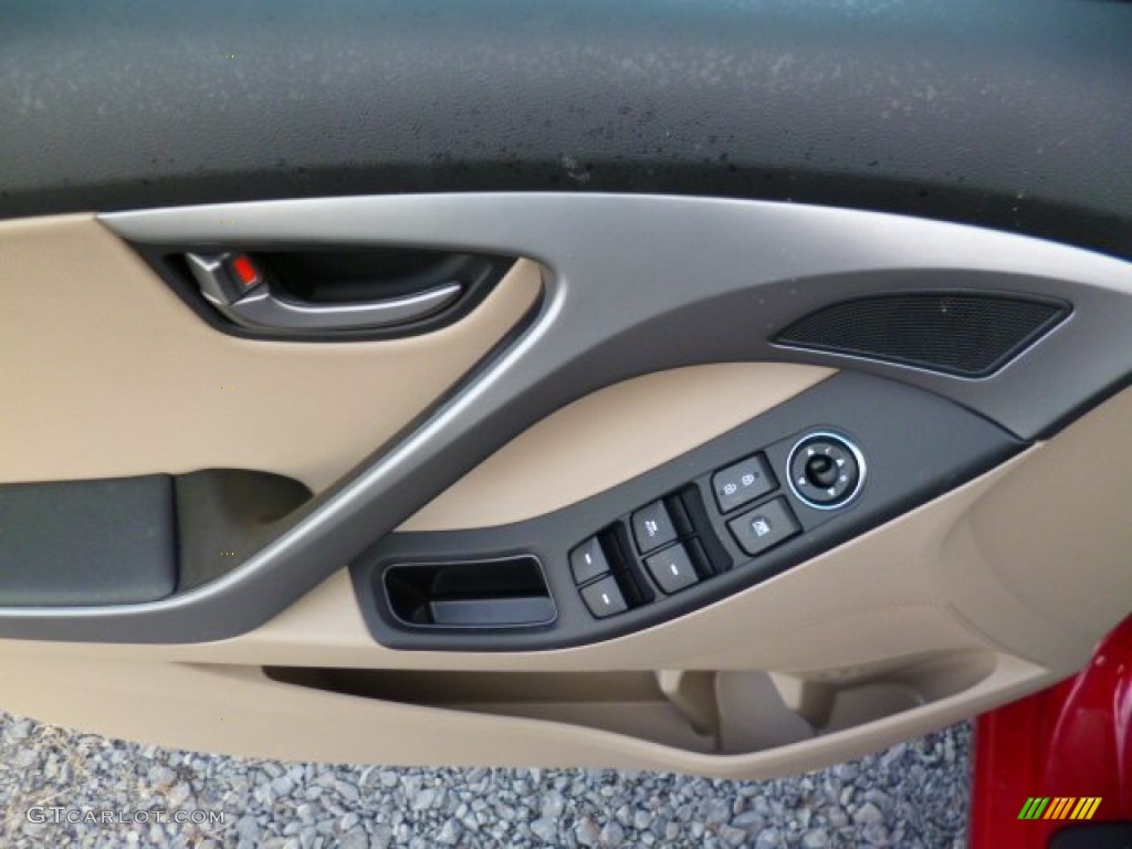 2014 Hyundai Elantra Sport Sedan Beige Door Panel Photo #91378687