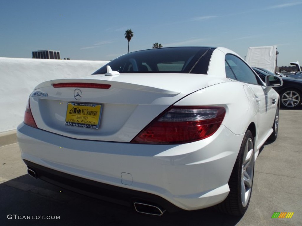 2014 SLK 250 Roadster - Polar White / Black photo #8