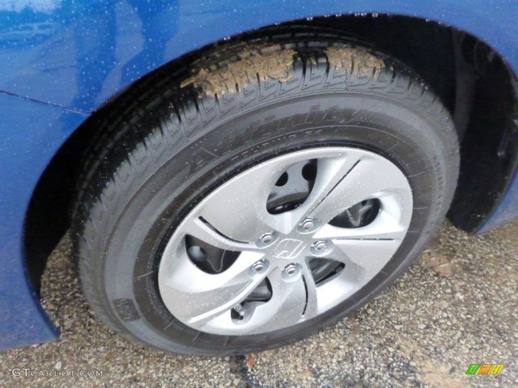 2014 Civic LX Sedan - Dyno Blue Pearl / Gray photo #9