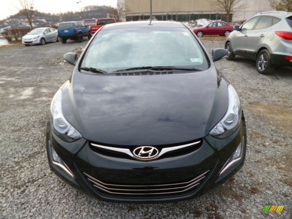 2014 Elantra Limited Sedan - Black / Black photo #2