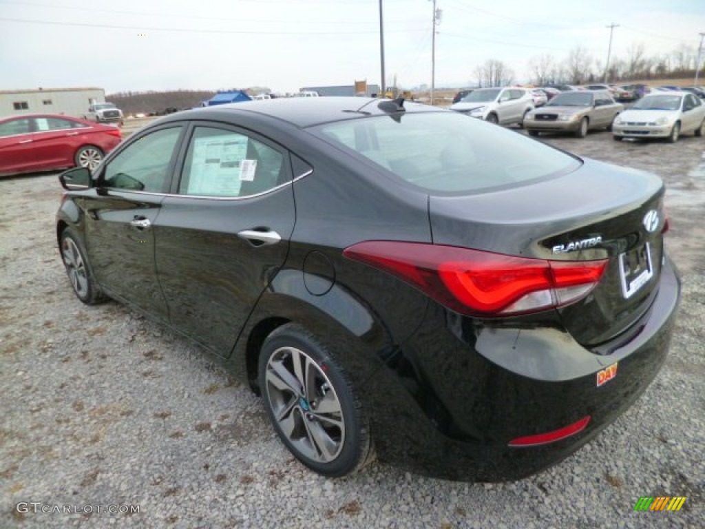 2014 Elantra Limited Sedan - Black / Black photo #5