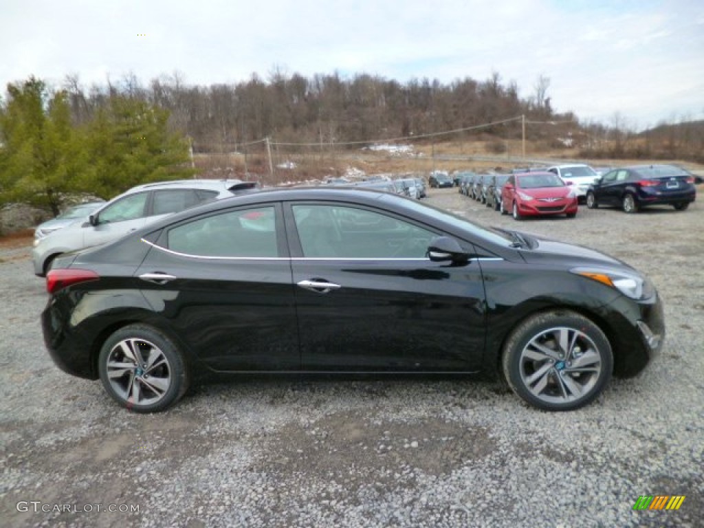 2014 Elantra Limited Sedan - Black / Black photo #8
