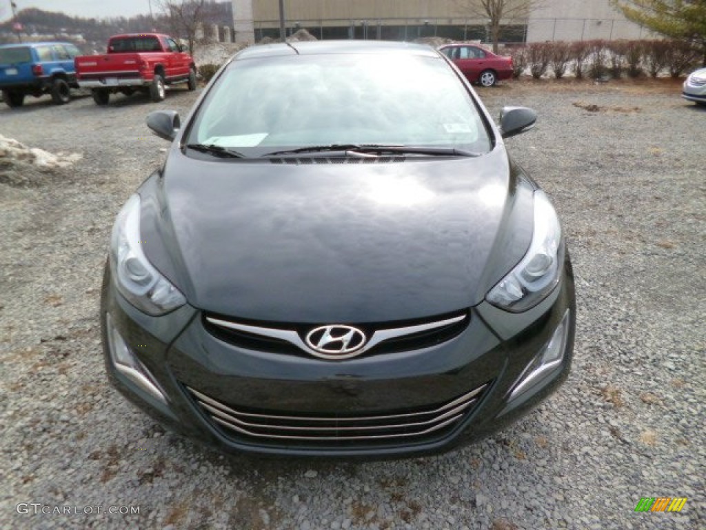 2014 Elantra Limited Sedan - Black / Black photo #2