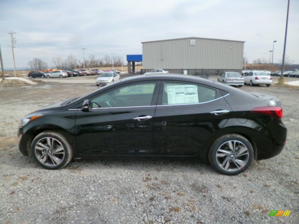 2014 Elantra Limited Sedan - Black / Black photo #4
