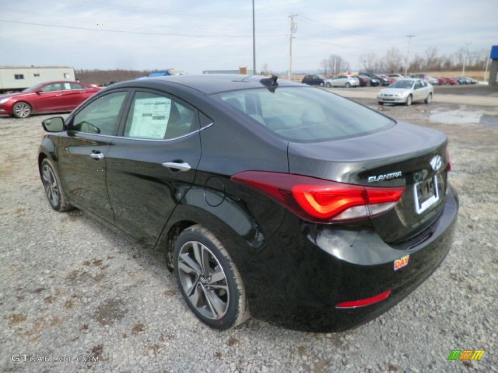 2014 Elantra Limited Sedan - Black / Black photo #5