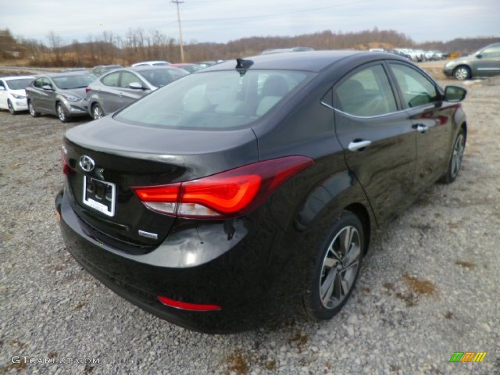 2014 Elantra Limited Sedan - Black / Black photo #7