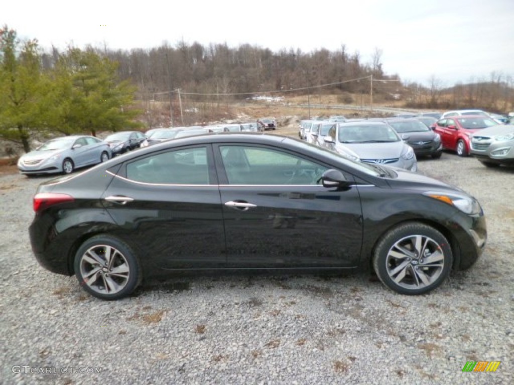 2014 Elantra Limited Sedan - Black / Black photo #8