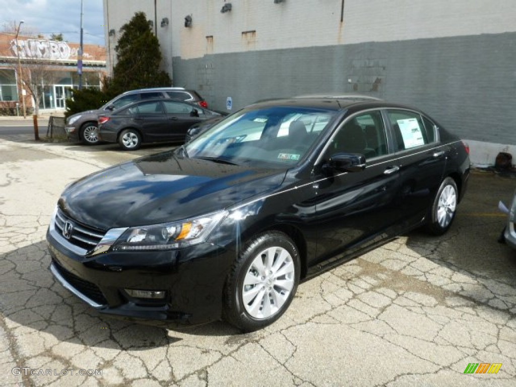 2014 Accord EX Sedan - Crystal Black Pearl / Black photo #1