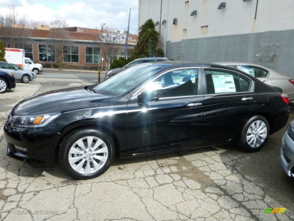 2014 Accord EX Sedan - Crystal Black Pearl / Black photo #2