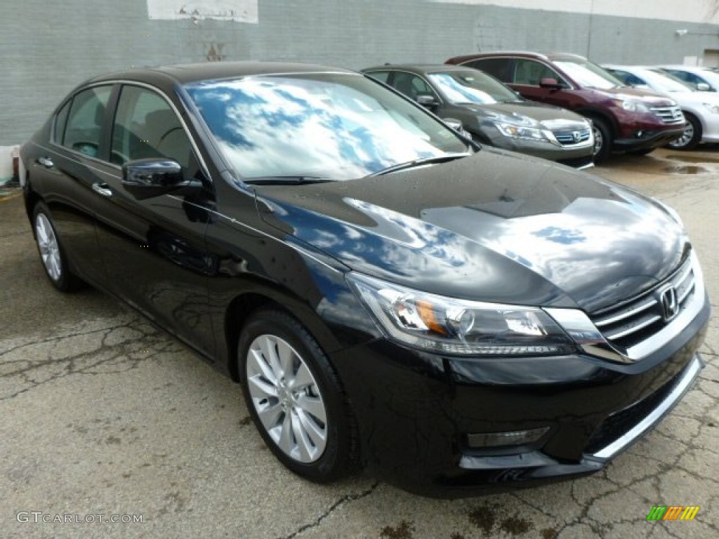 2014 Accord EX Sedan - Crystal Black Pearl / Black photo #7
