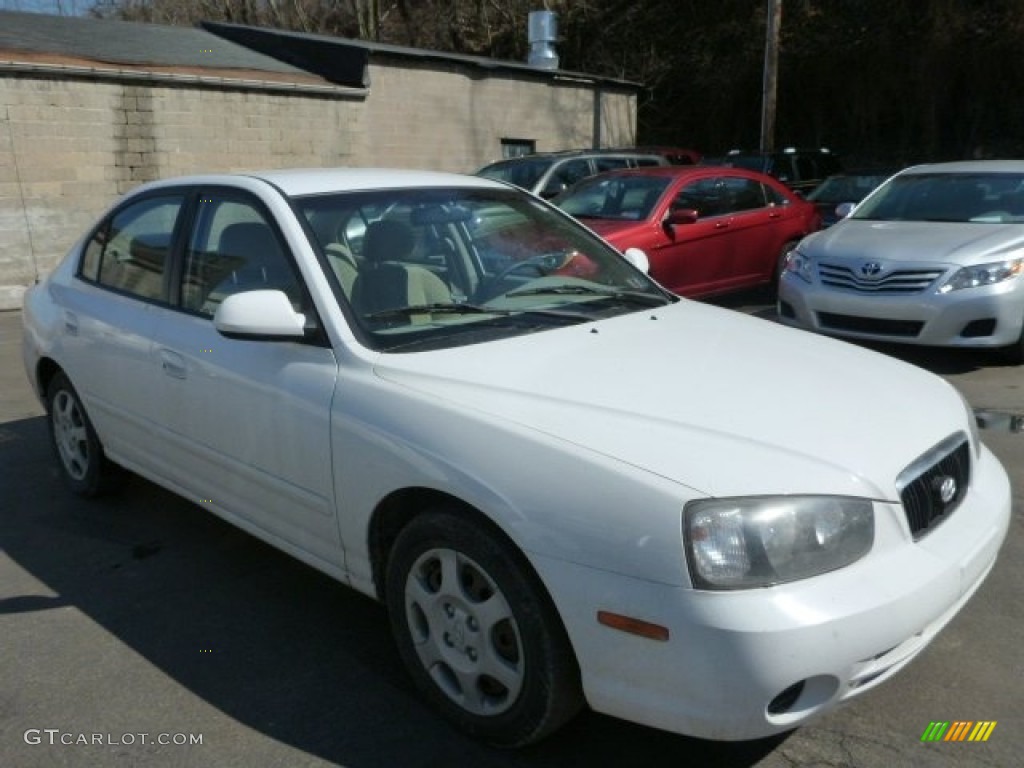 Nordic White 2003 Hyundai Elantra GLS Sedan Exterior Photo #91381228