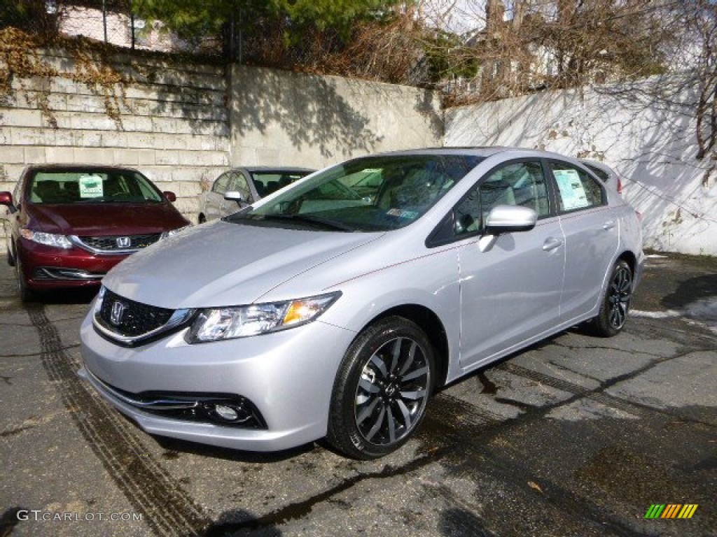 2014 Civic EX-L Sedan - Alabaster Silver Metallic / Gray photo #1