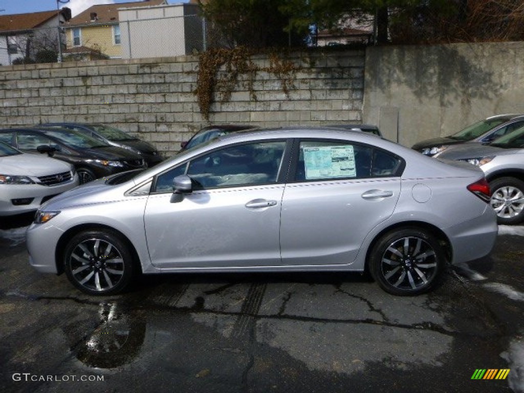 Alabaster Silver Metallic 2014 Honda Civic EX-L Sedan Exterior Photo #91381435