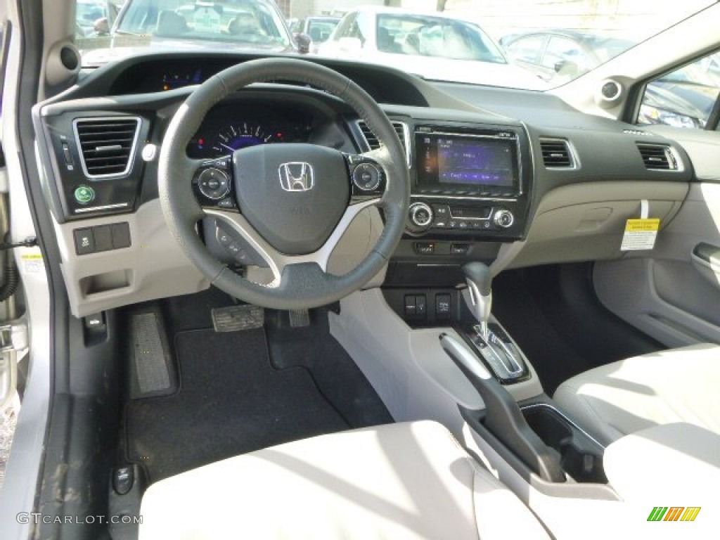 Gray Interior 2014 Honda Civic EX-L Sedan Photo #91381636