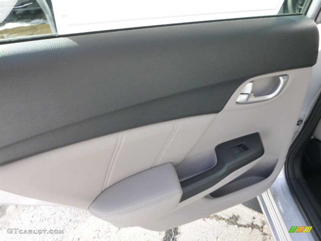 2014 Honda Civic EX-L Sedan Gray Door Panel Photo #91381657