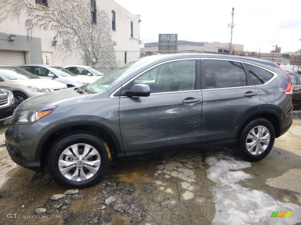 2014 CR-V EX AWD - Polished Metal Metallic / Gray photo #2
