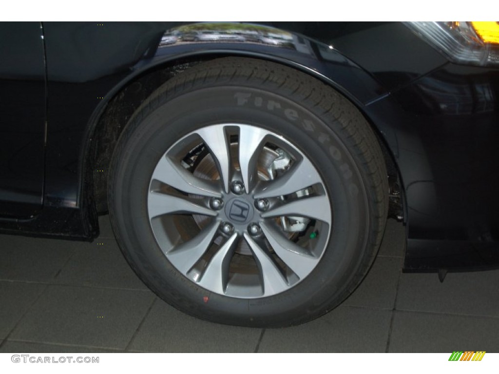 2014 Accord LX Sedan - Crystal Black Pearl / Ivory photo #3