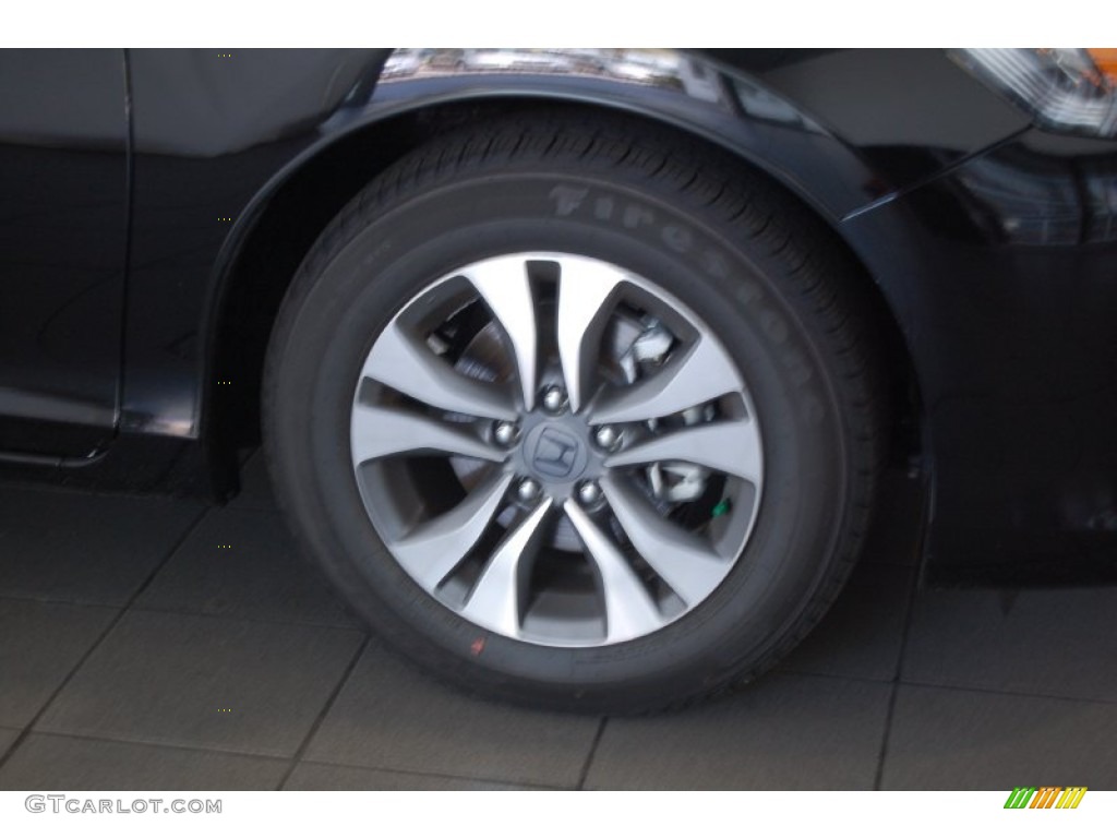2014 Accord LX Sedan - Crystal Black Pearl / Ivory photo #4