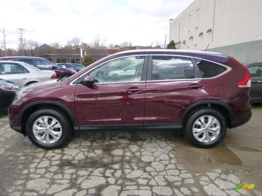 2014 CR-V EX-L AWD - Basque Red Pearl II / Gray photo #2