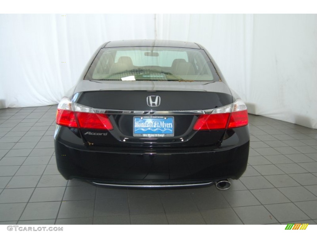 2014 Accord LX Sedan - Crystal Black Pearl / Ivory photo #8