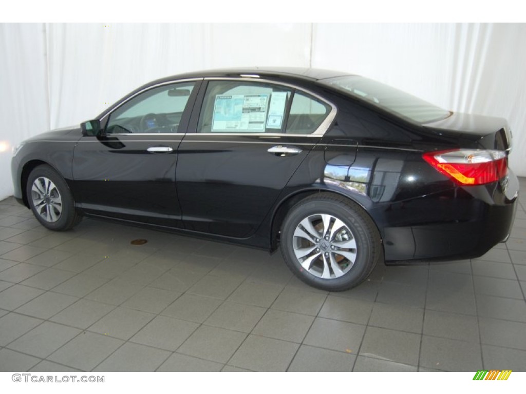 2014 Accord LX Sedan - Crystal Black Pearl / Ivory photo #9
