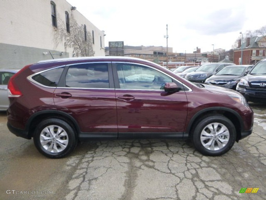 2014 CR-V EX-L AWD - Basque Red Pearl II / Gray photo #6