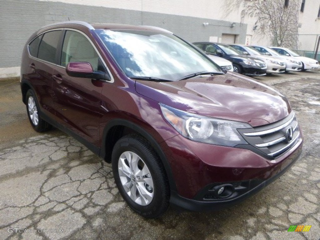 2014 CR-V EX-L AWD - Basque Red Pearl II / Gray photo #7