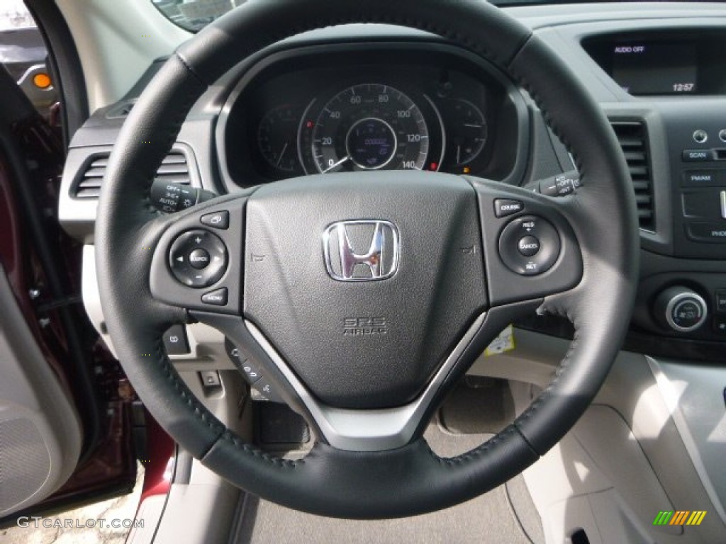 2014 CR-V EX-L AWD - Basque Red Pearl II / Gray photo #17