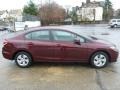 Crimson Pearl - Civic LX Sedan Photo No. 6