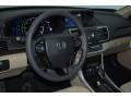 Ivory 2014 Honda Accord Hybrid Sedan Dashboard