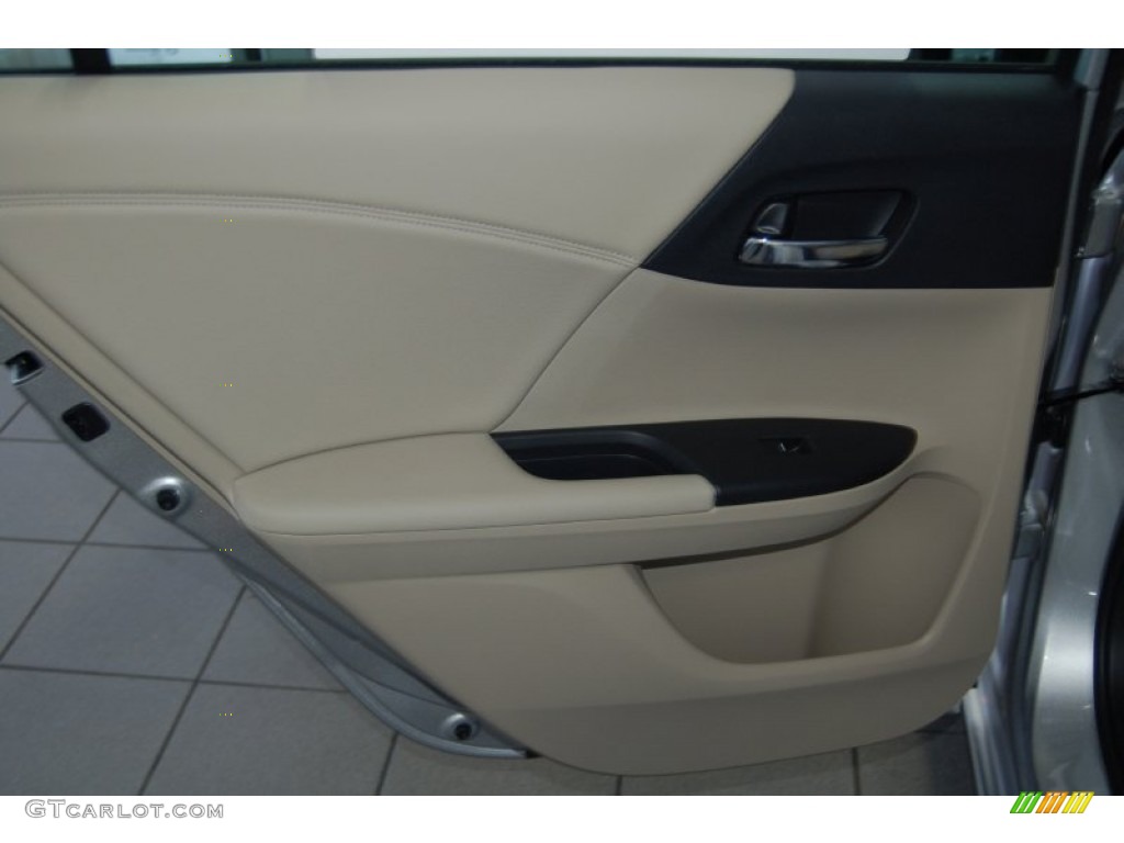 2014 Honda Accord Hybrid Sedan Ivory Door Panel Photo #91386667