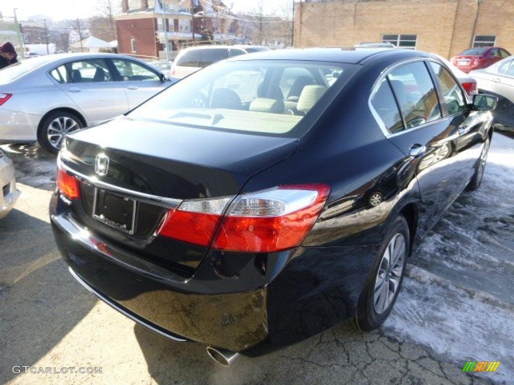 2014 Accord LX Sedan - Crystal Black Pearl / Ivory photo #5