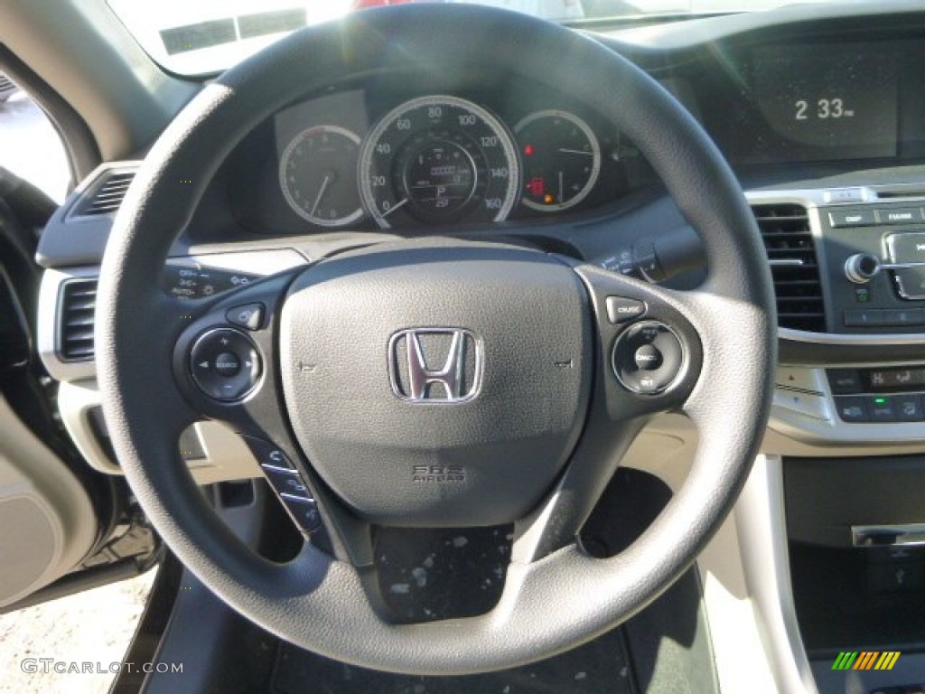 2014 Accord LX Sedan - Crystal Black Pearl / Ivory photo #17