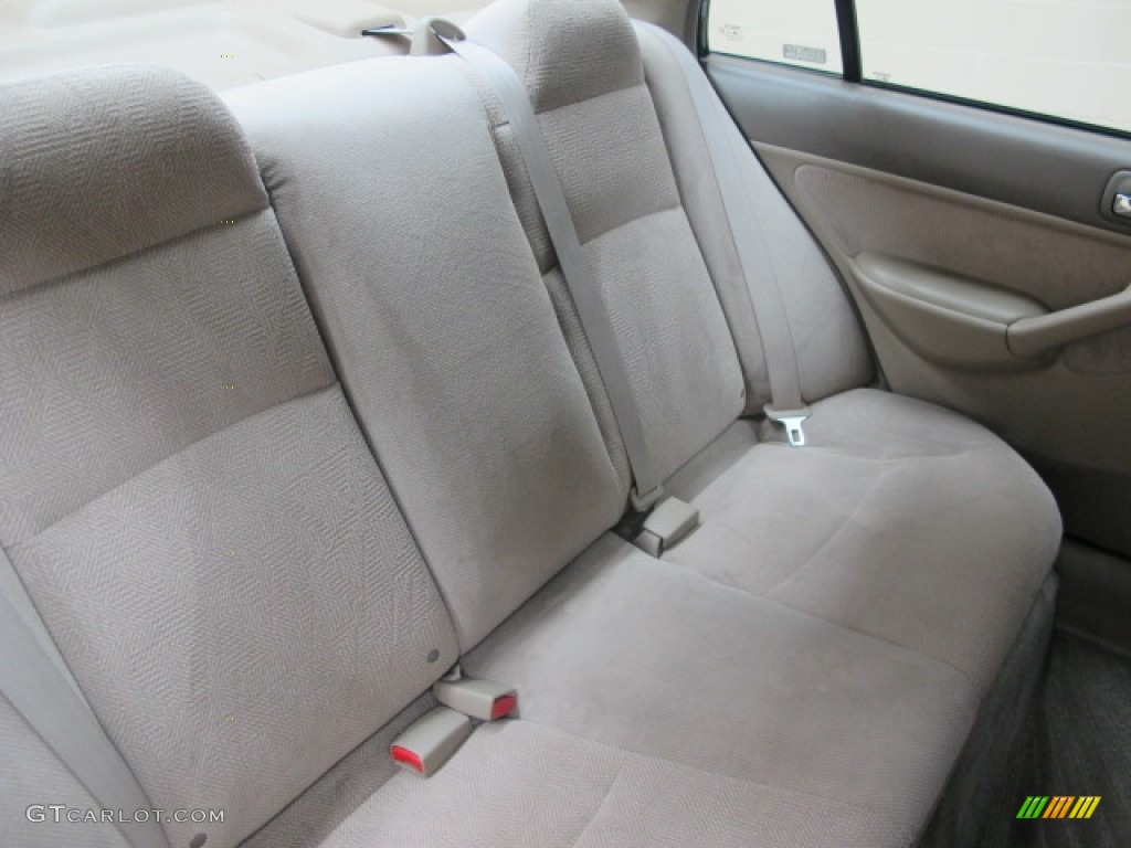 2002 Civic LX Sedan - Clover Green Metallic / Beige photo #22