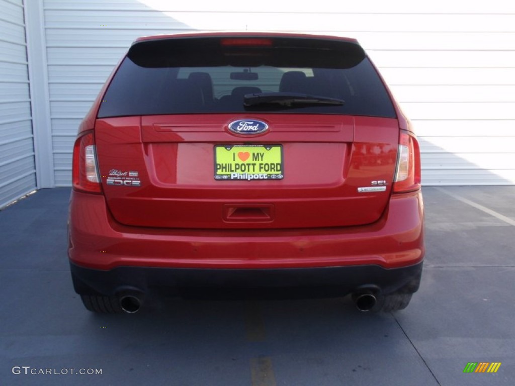 2012 Edge SEL EcoBoost - Red Candy Metallic / Charcoal Black photo #5