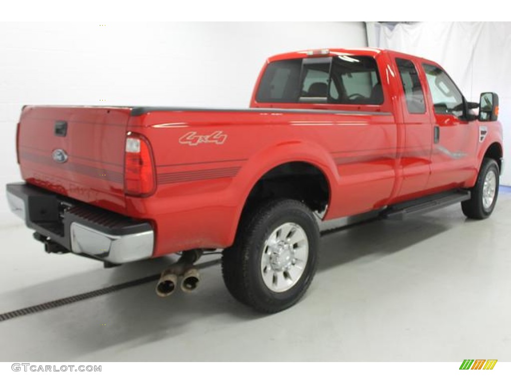 2008 F250 Super Duty Lariat SuperCab 4x4 - Red / Camel photo #9