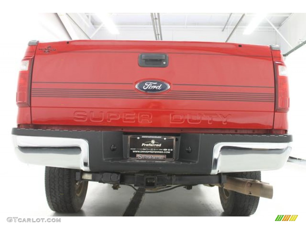 2008 F250 Super Duty Lariat SuperCab 4x4 - Red / Camel photo #11