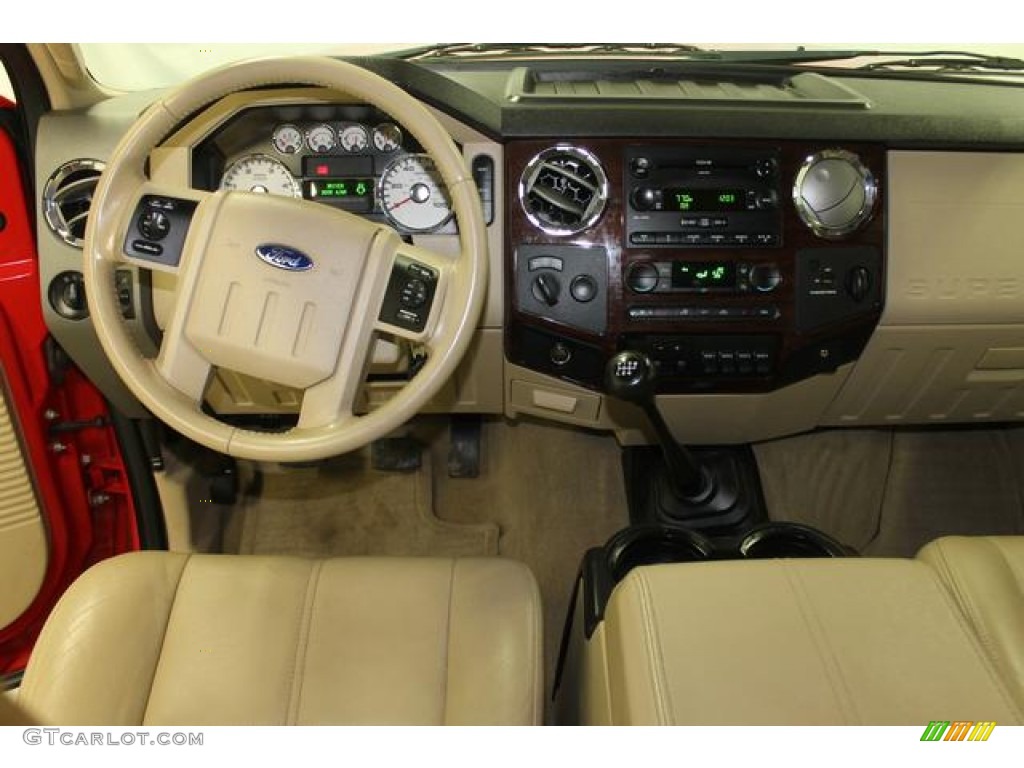 2008 F250 Super Duty Lariat SuperCab 4x4 - Red / Camel photo #29
