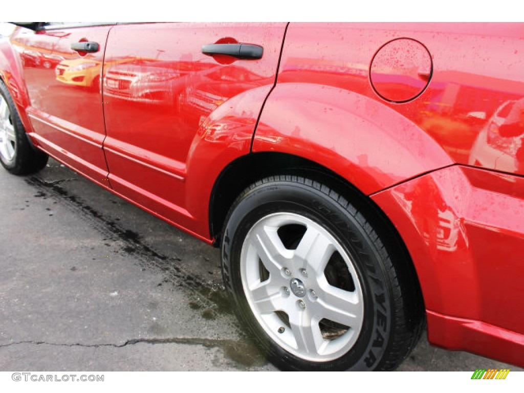 2007 Caliber SXT - Inferno Red Crystal Pearl / Pastel Pebble Beige photo #4