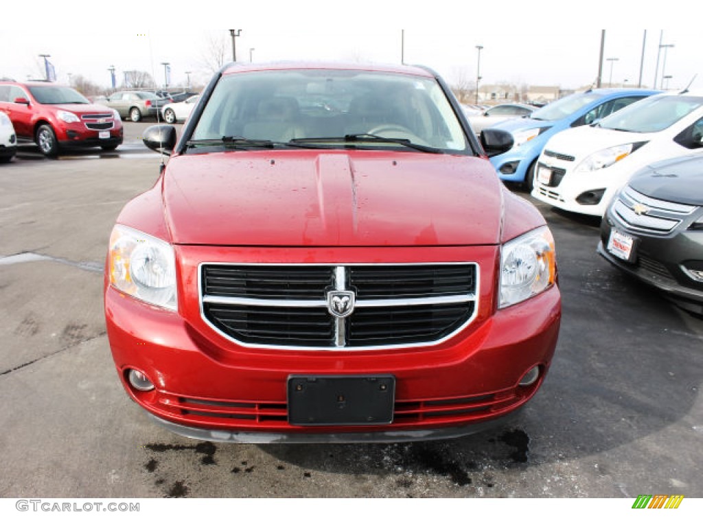 2007 Caliber SXT - Inferno Red Crystal Pearl / Pastel Pebble Beige photo #7